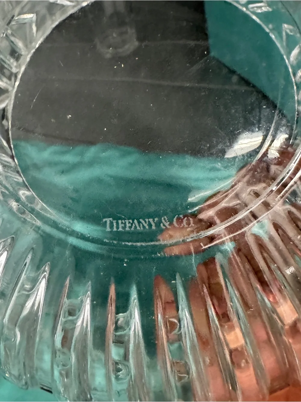 Tiffany & Co. Atlas Clear Crystal Ribbed Bowl - Clear
